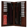 thumbnail image 4 of New Mens Leather Long Wallet Pockets ID Card Clutch Bifold Purse 1528 CF (C), 4 of 13