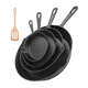 thumbnail image 1 of Sarten Hierro Fundido Sarten Antiadherente Con Espátula 4 pZ Negro, 1 of 5
