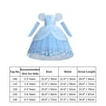 thumbnail image 4 of IBTOM CASTLE Girls Cinderella Princess Fancy Dress up Fairy Tale Halloween Carnival Cosplay Flower Ruffle Tulle Tutu Birthday Party Dress for Photo Shoot 4-5 Years Cinderella Blue, 4 of 8