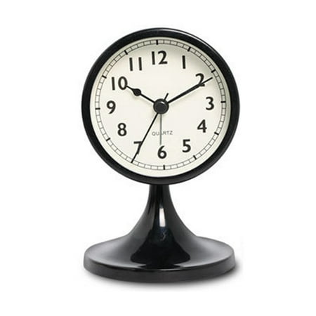 Nordic Metal Round Alarm Clock, Vintage Silent Table Student Bedside Nightlight Room Decor, Home Decor A