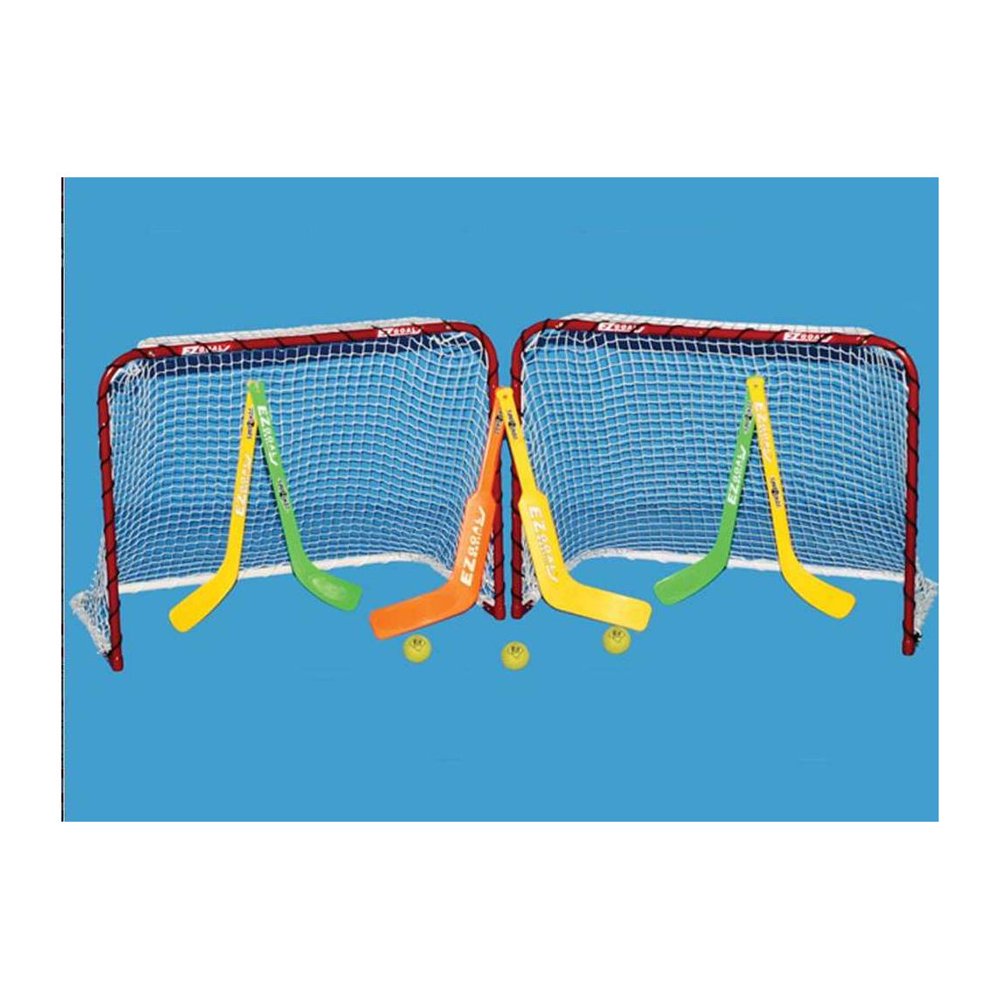 EZGoal 30" x 22" Folding Metal Mini Hockey Goal Set of 2, Knee Hockey 67202
