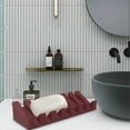 thumbnail image 3 of Jabonera de silicona con drenaje - Bandeja portajabonera de baño montada en la pared - 7.99x2.75 "Diseño de secado rápido - Protector de jabón antideslizante estilo piano para ducha, cocina, 3 of 4