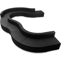 Flash Furniture Hercules Alon 11 Piece Reception Seating in Black
