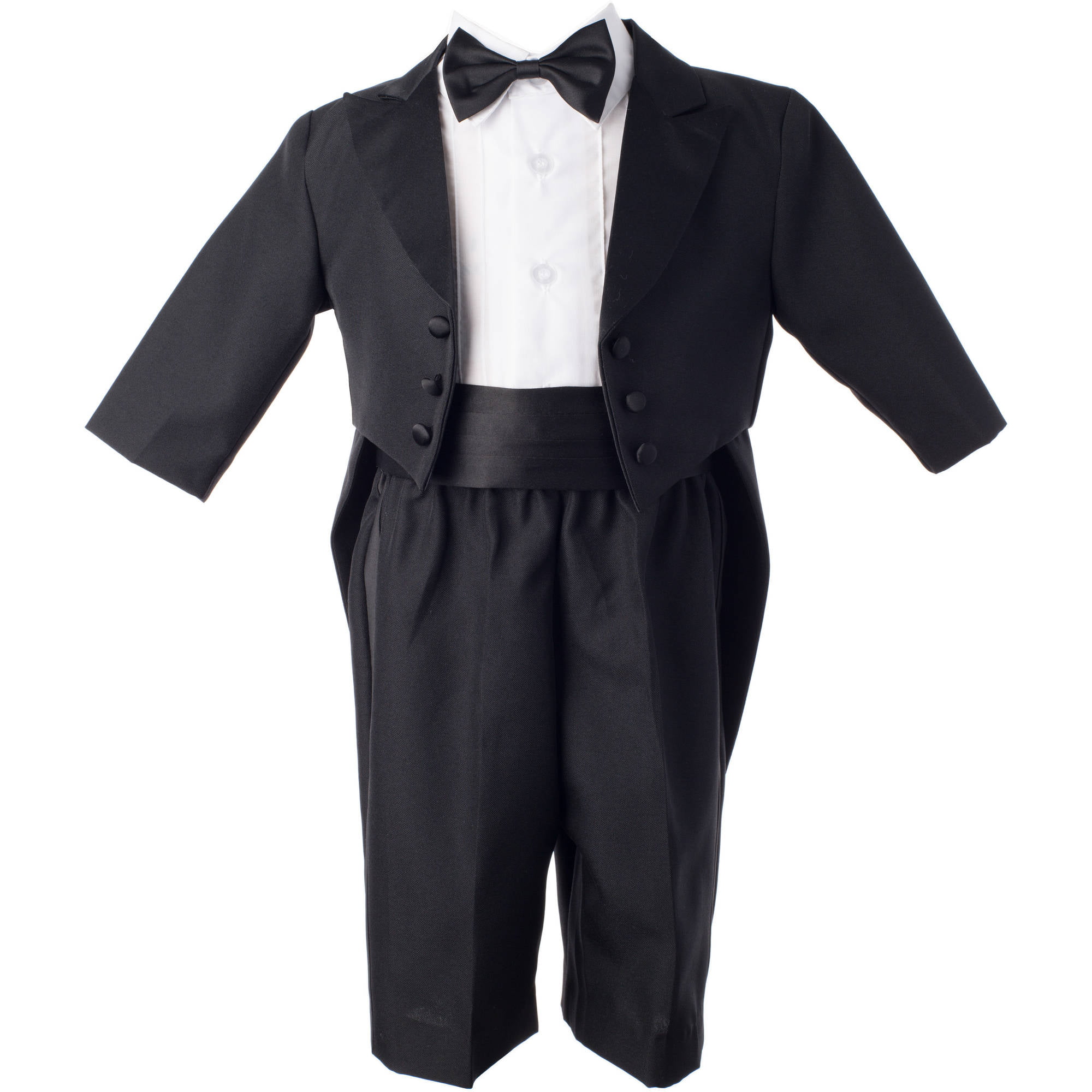 Little Angels Christening Baptism Newborn Baby Boy Special Occasion Real 4 Pc Tuxedo Outfit Suit W Tails Walmart Com Walmart Com