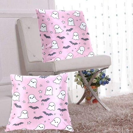 Cute Ghost Bites Throw Pillow Covers Set of 2 Decorative Pillow Cases for Chair Sofa Bedroom Living Room Cute Ghost Bites Throw Pillow Covers Set of 2 Decorative Pillow Cases for Chair Sofa Bedroom Living Room