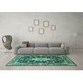 thumbnail image 3 of Ahgly Company Indoor Rectangle Persian Turquoise Blue Traditional Area Rugs, 2' x 5', 3 of 4