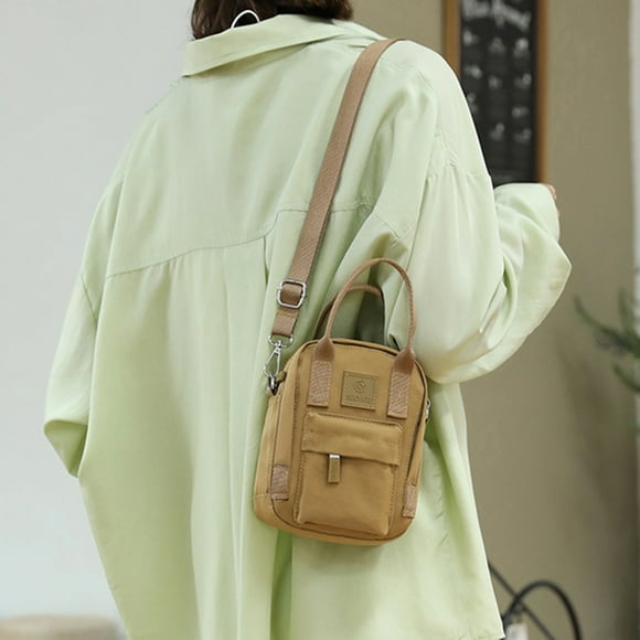 LSLJS Multi-pocket Zipper One-shoulder Messenger Bag Nylon Cloth Mobile Phone Bag on Clearance