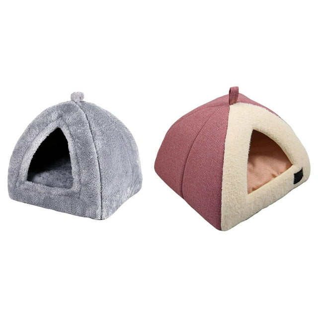 2pcs Winter Pet Bed Nest Pet Tent with Mat Cave Bed StyleH Sunnimix Cama nido