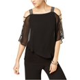 thumbnail image 1 of MSK Blusa con adornos para mujer, negro, PS, 1 of 1
