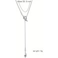 thumbnail image 2 of Stainless Steel Love Knot Charm Collar Statement Wedding Party Necklace, 2 of 5