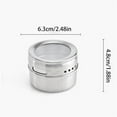 thumbnail image 3 of Uioepy Tanks Stainless Storage Containers Transparent Home and kitchen Silver, 1 spice jar, 3 of 6