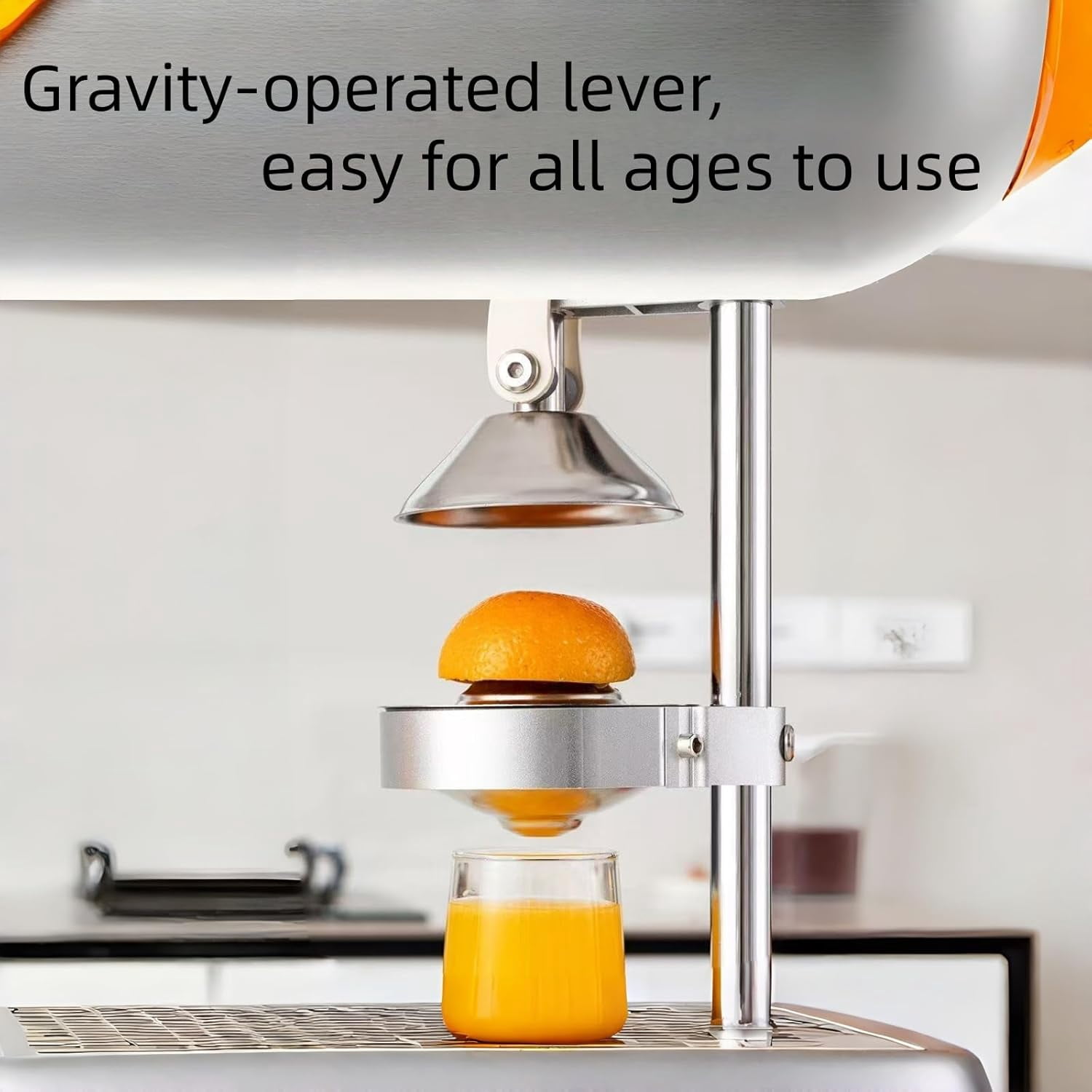 Cast Iron Citrus Juicer,Hand Press Juicer Machine, Hand Press Squeezer, Stainless Steel Crusher, Manual Lemon Press With Large Pressure Plate, Easy Juice Extraction