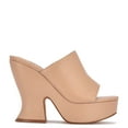 thumbnail image 2 of Nine West Flower Warm Blush Slip On Rounded Open Toe Retro Platform Sandals (Warm Blush, 9), 2 of 5