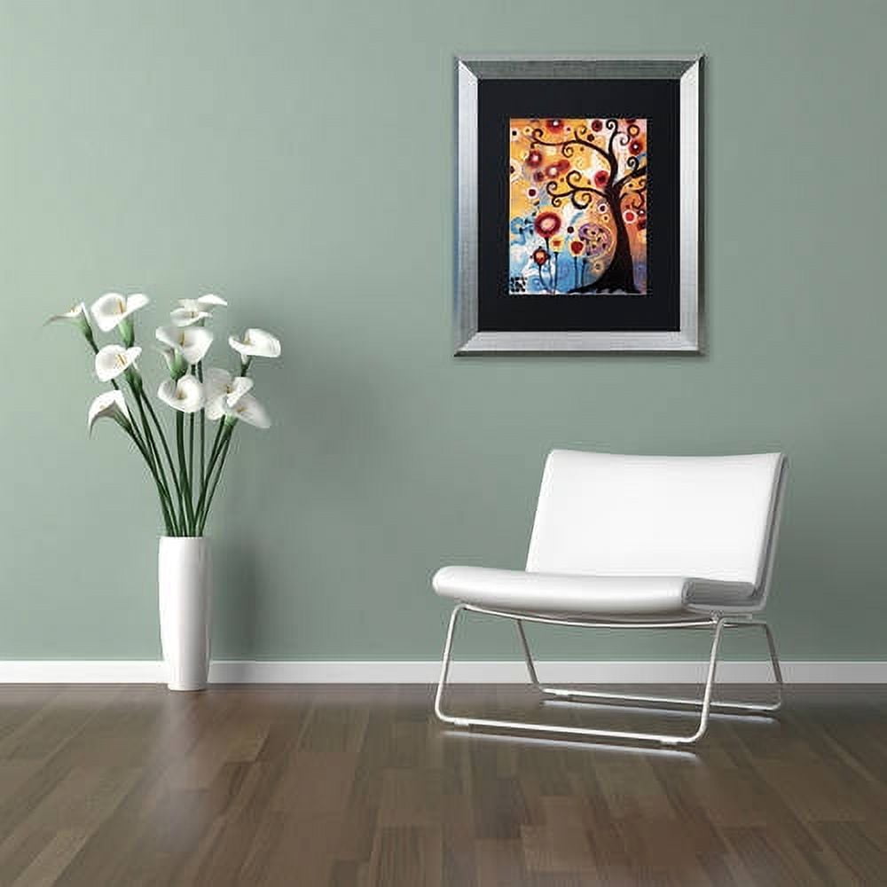 Trademark Fine Art "17" Canvas Art by Natasha Wescoat, Black Matte, Silver Frame