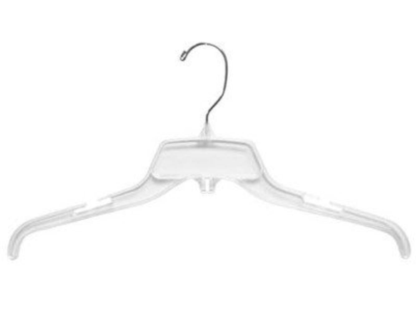SSWBasics Break-Resistant 10 inch Clear Plastic Skirt and Pants Hangers Case of 100 SSWBasics Break-Resistant 10 inch Clear Plastic Skirt and Pants Hangers Case of 100