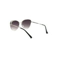thumbnail image 4 of Womens Rhinestone Edge Jewel Rimless Cat Eye Sunglasses Silver Smoke, 4 of 4