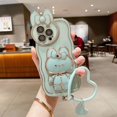 thumbnail image 1 of Funda de teléfono coreana con soporte de espejo de conejo en 3D para iphone 14, 13, 11, 12 Pro, Max Plus + Fivean unisex, 1 of 2
