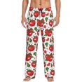 thumbnail image 1 of Gaeub Hand Drawn Tomatoes Print Mens Pajama Pants,Lounge Pants With Pockets And Drawstring-Small, 1 of 6