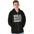thumbnail image 5 of Worlds Okayest Gramps Relative Family Zip Hoodie Sweatshirt Men Brisco Brands S, 5 of 5