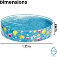 thumbnail image 2 of Sea Creature Paddling Pool Kiddie Swimming Pool, Inflatable Above Ground Pool, Outdoor Garden Pool, Blue, 48 x 10 Inch, 2 of 5
