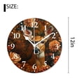 thumbnail image 2 of 12 Inch Wall Clock Battery Operated Silent Clock Decorative for Office, Kitchen, Outdoor, Living Room，Cute Deers Stunning, 2 of 4