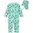 thumbnail image 5 of weVSwe Baby Boy Swimsuit Set with Sun Hat, UPF 50+ Toddler Rash Guard, Long Sleeve One-Piece with Front and Crotch Zippers, 0-3T, 5 of 8