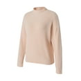 thumbnail image 2 of Fortune Women Mock Neck Sweaters Solid Color Long Sleeve Loose Knit Pullover, 2 of 8