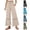 Army Green, variant on Womens High Waist Capri Wide Leg Pants Ruffled Hem Drawstring Waist Light Fabric Comfortable Silhouette for Daily Leisure Green L