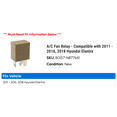 thumbnail image 2 of A/C Fan Relay - Compatible with 2011 - 2016, 2018 Hyundai Elantra 2012 2013 2014 2015, 2 of 2
