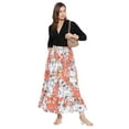 thumbnail image 2 of Women's Midi Skirts Long Floral A-Line Printed Ladies Skirts for Summer, Multicolor, 2 of 7