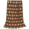 thumbnail image 2 of Zufioo Argyle of brown Fleece Blanket Queen Size,Plush Bed Blanket,Ultra Soft Throw Blanket,Plush Fuzzy Cozy Blanket Perfect for Bed,Couch-50"x40", 2 of 7