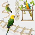 thumbnail image 5 of lote De 8 Jouet Doiseaux En Bois, Color Jouets Mcher, Perroquet Molaires Chane, Naturel Bois Balanoire,jouet Mcher Animal Pour Perruches, Calopsi, 5 of 5