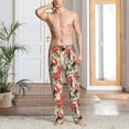 thumbnail image 2 of Sikiie Roosters And Peonies Flowers Pajama Pants Men, PJ Bottoms, Sleep & Lounge Pants-X-Large, 2 of 6