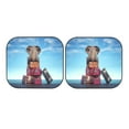 thumbnail image 7 of Goofa Elephant Sits On A Stack Of Luggages Ocean Pattern 2 Piece Car Windshield Sun Shade Foldable | Front Windshield Shade for Sun, Heat and UV Rays | Sunshade for Car Front Window-Large, 7 of 7