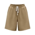 thumbnail image 4 of XIAOCHA Womens Drawstring Waist Casual Shorts Loose Comfortable Sweat Shorts with Pockets,Brown, 4 of 4