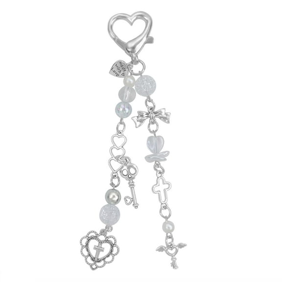 Cute Keychain,Aesthetic Y2K Keychain Accessories for Keys Bags Women Gifts (1PCS Keys Heart)