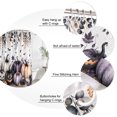 thumbnail image 3 of Halloween Pumpkins Bathroom Shower Curtains with 12 Hooks Waterproof Shower Curtain for Stalls and Bathtubs Fall Horror Scary Skull Eucalyptus Leaves Decorative Bathroom Curtain 36x78 Inches, 3 of 9