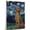 Airedale Terrier, variant on Barbet Cute Dog Golf Stretched Canvas Size 8x12 – Retro Barbet Dog Batter in Action With Golf for Themed Living Room