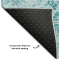 thumbnail image 3 of Addison Rugs Mayfield Washable Transitional Organic Teal Round Rug, 8' x 8', 3 of 5