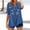04 Blue, variant on Weiqiqre Womens Summer Tops Plus Size V Neck T Shirts Summer Half Sleeve Tees Casual Loose Fit Cotton Tunic Tops