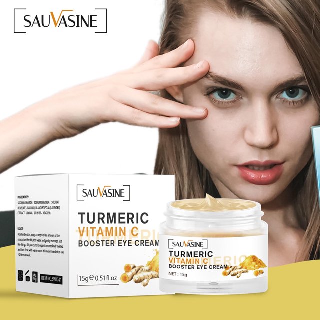 Crema para Ojos con Cúrcuma Suave e Hidratante para Eliminar las Patas de Gallo y Tensar las Bolsas de los Ojos 15 g Xihbxyly
