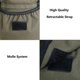 thumbnail image 3 of Bike Bag Bicycle Bike Saddle Rear Rack Bag for Grocery Shopping Cycling Trip Military green (with side pockets), 3 of 5