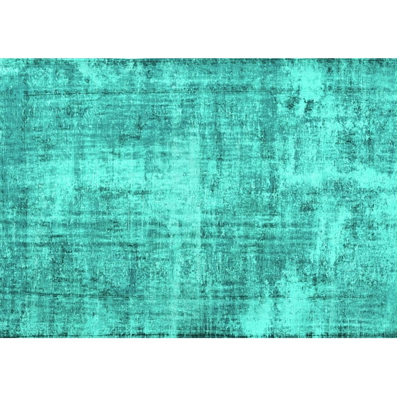 Ahgly Company Machine Washable Indoor Rectangle Persian Turquoise Blue Traditional Area Rugs, 2' x 4'