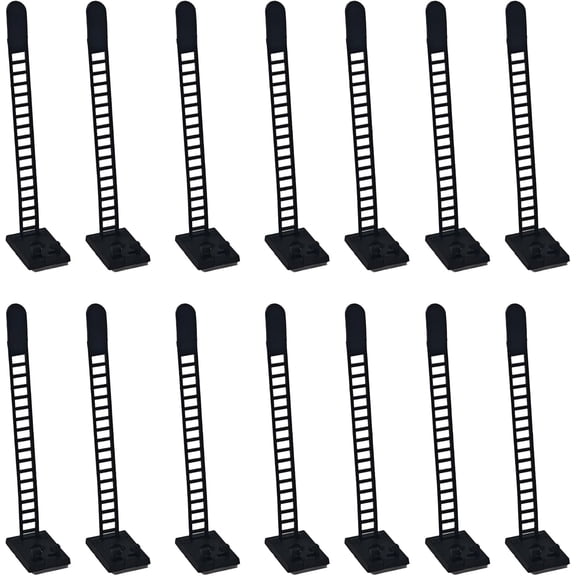 BDKWID-30PCS Self-Adhesive Cable Management Clips, Desk Wire Organizer Zip Ties, Heavy Duty Nylon Cord Holders for TV, PC, and Home Office Use