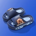 thumbnail image 5 of Boys Girls Sporty Slippers Kids Open Toe Thick Sole Slides Lightweight Sandals for Summer Daily Play Blue Size 6-7 Years, 5 of 6