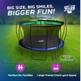 thumbnail image 2 of SpaceJump Lunar 14' Trampoline, Outdoor Bouncer with Net and Eclipse Sun Shade, Black, 2 of 11