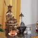 thumbnail image 2 of Cuenco de cobre para ofrendas, cuenco para agua bendita, cuenco para purificar el aire, cuenco para té sacrificial con bandeja para altar, rituales de meditación y quemadores de incienso., 2 of 7