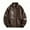 #066-Brown, variant on Donemore Men's Matte PU Leather Biker Jacket with Notched Collar & Multiple Pockets, Long Sleeve Motorcycle Outerwear Coat for Urban Riding