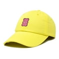 thumbnail image 5 of Dalix Pink Gummy Embroidered Cotton Dad Hat Baseball Cap Adjustable Womens in Yellow, 5 of 5