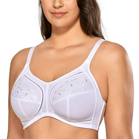 

DELIMIRA Women s Wireless Full Coverage Plus Size Non Padded Cotton Bra